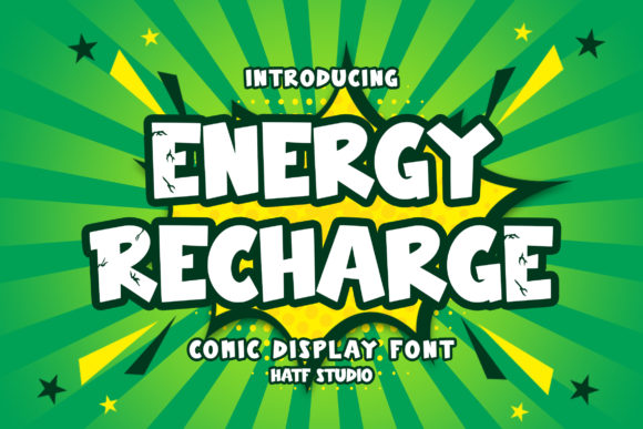 Energy Recharge: A Bold Display Font for Dynamic Web Design