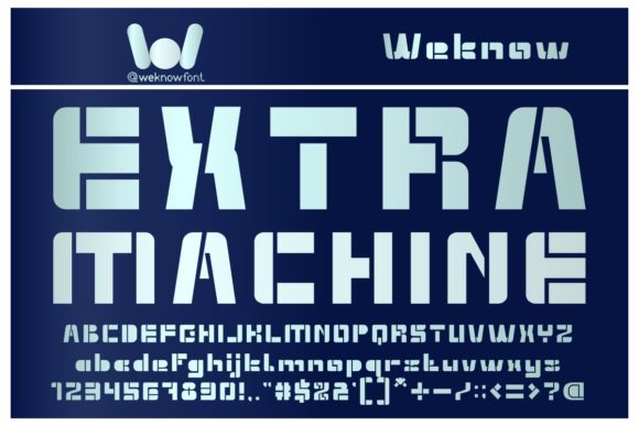 Extra Machine: A Bold Display Font for Crafters and Product Designers