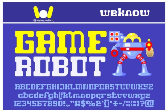Game Robot: A Futuristic Display Font for Bold Brand Identities