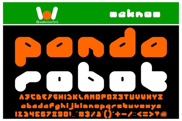 Panda Robot: A Techno Display Font for Makers