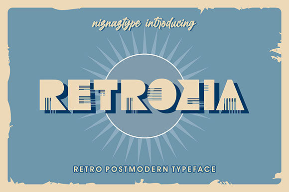 Retrozia: A Vintage Display Font for Crafters and Product Designers
