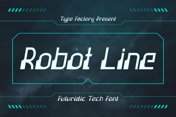 Robot Line: A Futuristic Display Font for Modern Branding