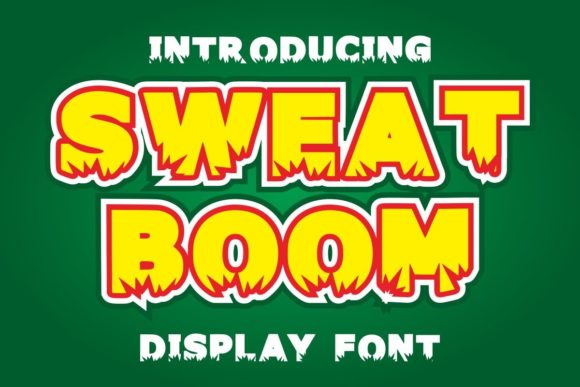 Sweat Boom: A Retro Display Font for Relaxed Editorial Vibes